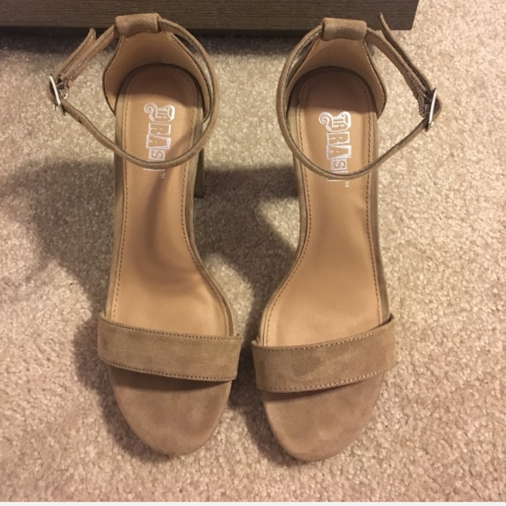 Houston Taupe Ankle-Strap Heels
